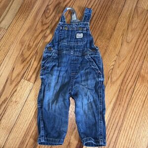 Polo Jeans Co Ralph Lauren Denim Overalls Baby 12-18M Snaps Carpenter
